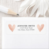 ハート差出人住所ラベル ラベル (インサイチュ)