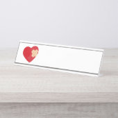 ハート帯 デスクネームプレート (正面)