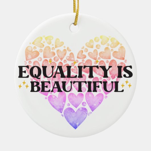 ハート平等 セラミックオーナメント (正面)