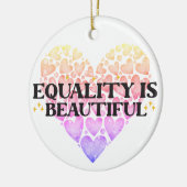 ハート平等 セラミックオーナメント (左)
