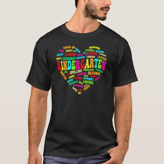ハート幼稚園チーム先生学生Scに戻る Tシャツ (正面)