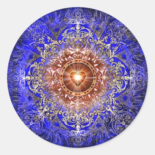 ハート座 ラウンドシール (正面)