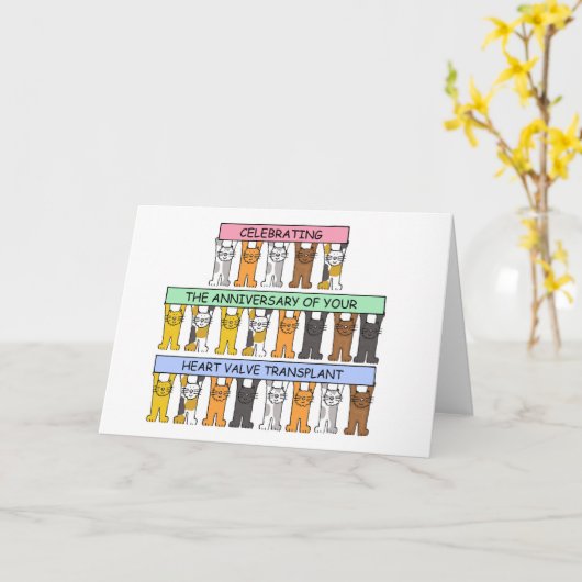 ハート弁移植周年記念 カード (黄色い花)