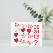 ハート式バレンタインデーデザイン シーズンポストカード (スタンド正面)