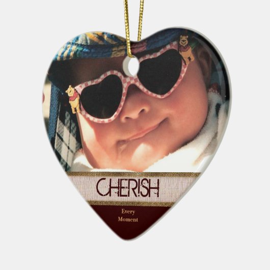 ハート形あらゆる時のクリスマスOrnameを大事にして下さい セラミックオーナメント (左)
