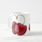 ハート形さくらんぼ コーヒーマグカップ (正面左)