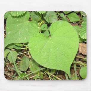 ハート形のつる植物のマウスパッド マウスパッド