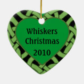 ハート形のオーナメントのカスタマイズペット写真 セラミックオーナメント (裏面)