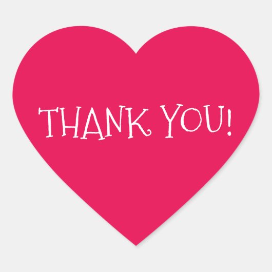 ハート形のステッカーありがとう ハートシール (正面)