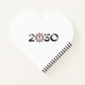 ハート形のノート ノートブック (裏面)