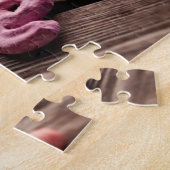 ハート形のバレンタインデーのギフトとの単語愛 ジグソーパズル (側面)