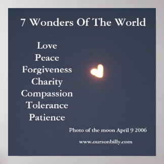 ハート形のムーンポスター ポスター