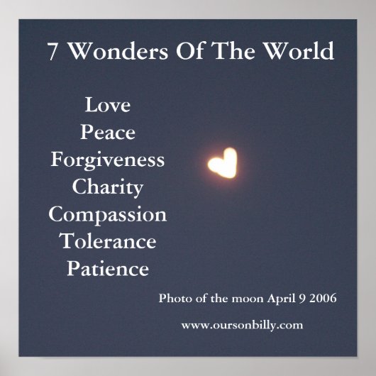 ハート形のムーンポスター ポスター (正面)