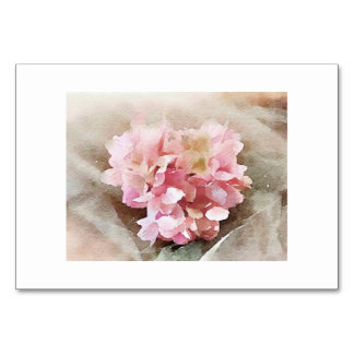 ハート形のヴィンテージのアジサイ テーブルナンバー