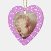 ハート形の写真フレーム セラミックオーナメント (左)