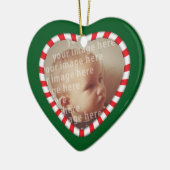 ハート形の写真フレーム セラミックオーナメント (左)