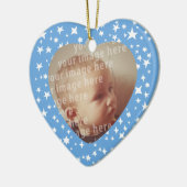 ハート形の写真フレーム セラミックオーナメント (左)