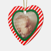 ハート形の写真フレーム セラミックオーナメント (左)