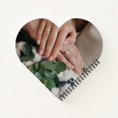 ハート形の写真結婚のジャーナル – パーソナライズされた ノートブック (裏面)