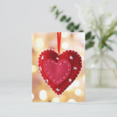 ハート形の感じ装飾、クローズアップ ポストカード (スタンド正面)