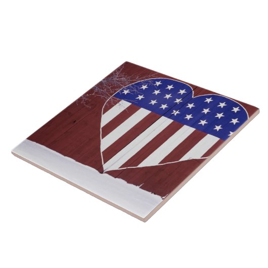 ハート形の星条旗 タイル (側面)