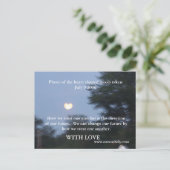 ハート形の月の付いたポストカード ポストカード (スタンド正面)