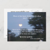 ハート形の月の付いたポストカード ポストカード (正面/裏面)