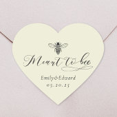 ハート形の柔らかい黄色はビー結婚の ハートシール