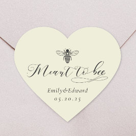 ハート形の柔らかい黄色はビー結婚の ハートシール