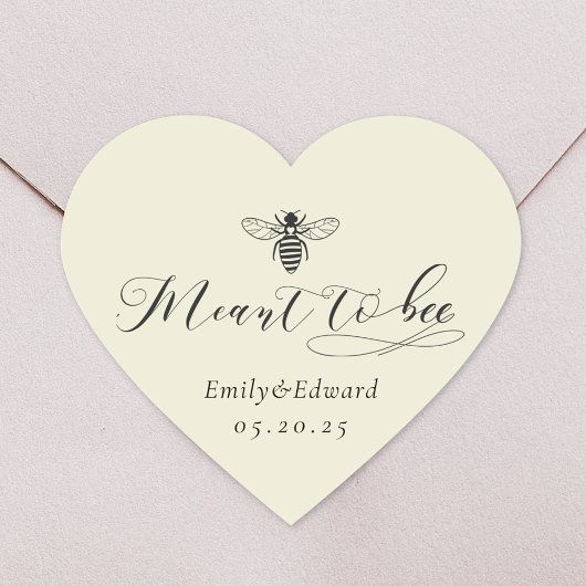 ハート形の柔らかい黄色はビー結婚の ハートシール