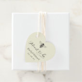 ハート形の柔らかい黄色はビー結婚の フェイバータグ (インサイチュ)