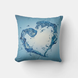 ハート形の水しぶき クッション