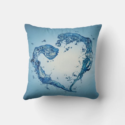 ハート形の水しぶき クッション (裏面)