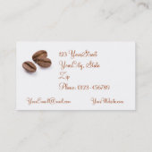 ハート形の泡が付いているコーヒーカップ 名刺 (裏面)