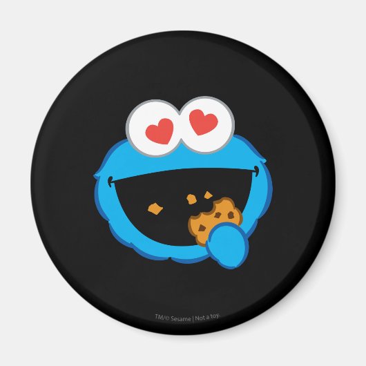 ハート形の目をしたスマイルコ cookie マグネット (正面)