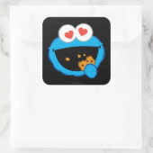 ハート形の目をしたスマイルコOKIE スクエアシール (バッグ)