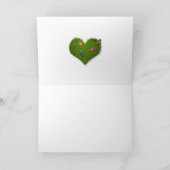 ハート形の芝生によっては蝶が開花します カード (内部)