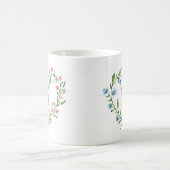 ハート形の花のリース コーヒーマグカップ (中央)