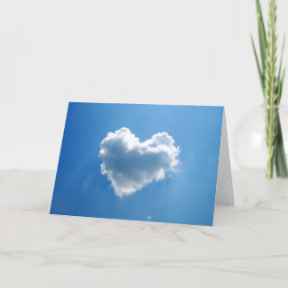ハート形の雲が空にある カード