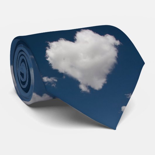 ハート形の雲 ネクタイ (ロール)
