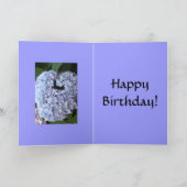 ハート形の青いアジサイ サンキューカード (内部)