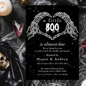 ハート形の骨手パーティーハロウィーン 招待状