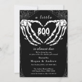 ハート形の骨手パーティーハロウィーン 招待状 (正面)