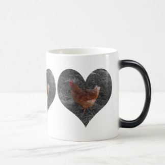 ハート形の鶏のマグ モーフィングマグカップ