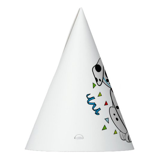 ハート形の鼻を持つDalmatian子犬 パーティーハット (左)