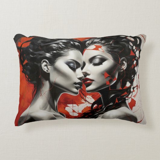 ハート形の アクセントクッション (正面)