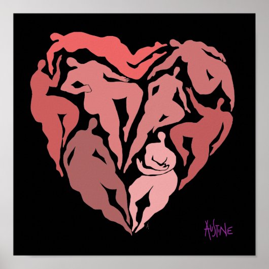 ハート形インスパイアのマティス姿 ポスター (正面)