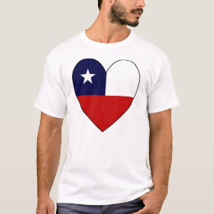 ハート形チリ国旗 Tシャツ