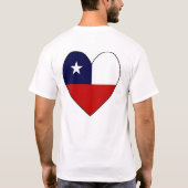 ハート形チリ国旗 Tシャツ (裏面)