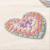 ハート形パステルキャンデーのハート ペーパーコースター (アングル)
